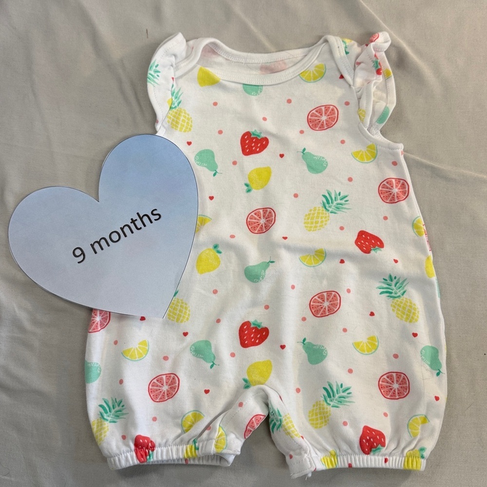 Rococo - short sleeve/sleeveless romper/jumpsuit. Size 9 months